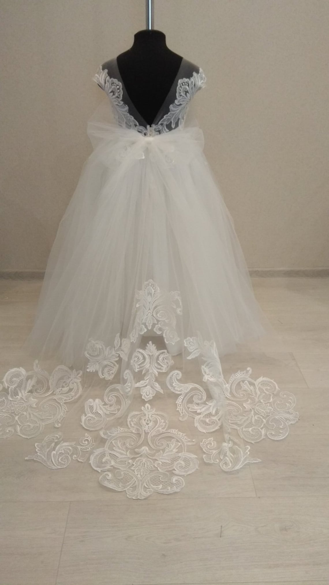 Flower Girl Dress Train Lace Girl Dress Flower Girl Dress Etsy