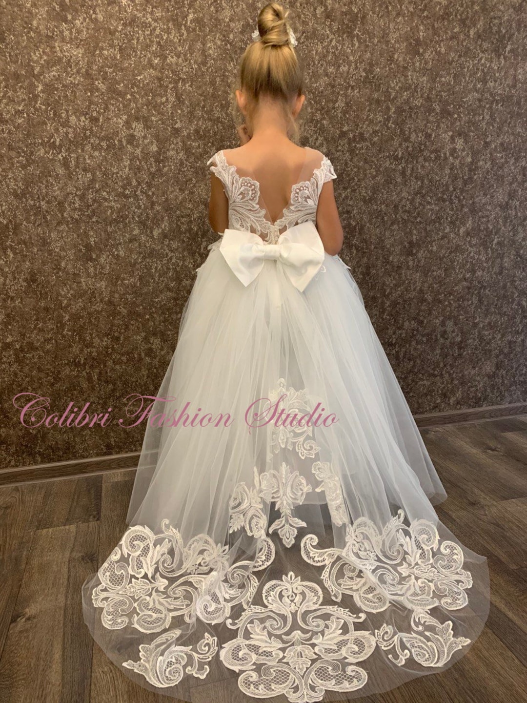 Flower Girl Dress Train, Lace Girl Dress, Flower Girl Dress Baby, Girl