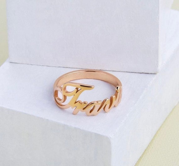 Bague personnalisée avec prénom tous les noms possibles avec de l