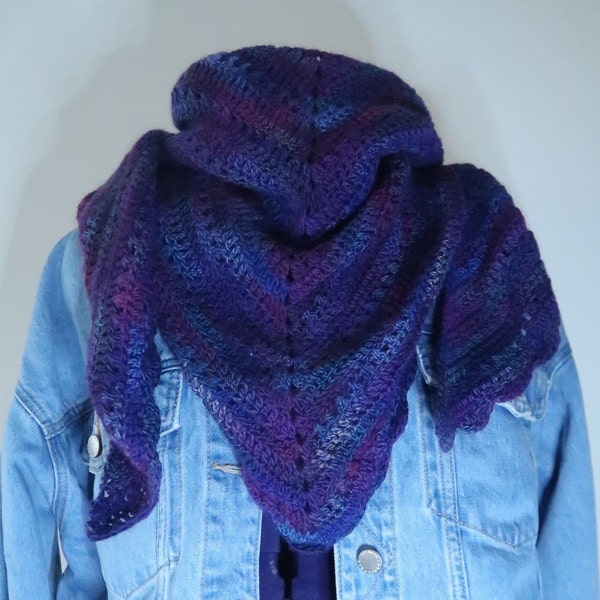 Châle en laine violet
