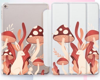 Mushrooms iPad Pro 12.9 Case iPad Air Case Nature iPad 10.2 Case iPad 9.7 Case iPad Mini 5Th Gen Case Cute Rabbit iPad Pro 11 Case GA0218