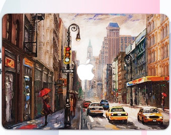 New York City Pro 16 Cover Macbook Pro New Macbook Air 13 Inch Case NYC Painting Macbook Pro 13 Inch A1707 Macbook Pro Case 15 Inch GA0419