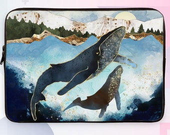 Whales 16 Inch Macbook Pro Case, Soft Bag Macbook, Abstraction Case 13 Inch 14 Inch 15 Inch Macbook Pro Case, Nature Sleeve GA0350