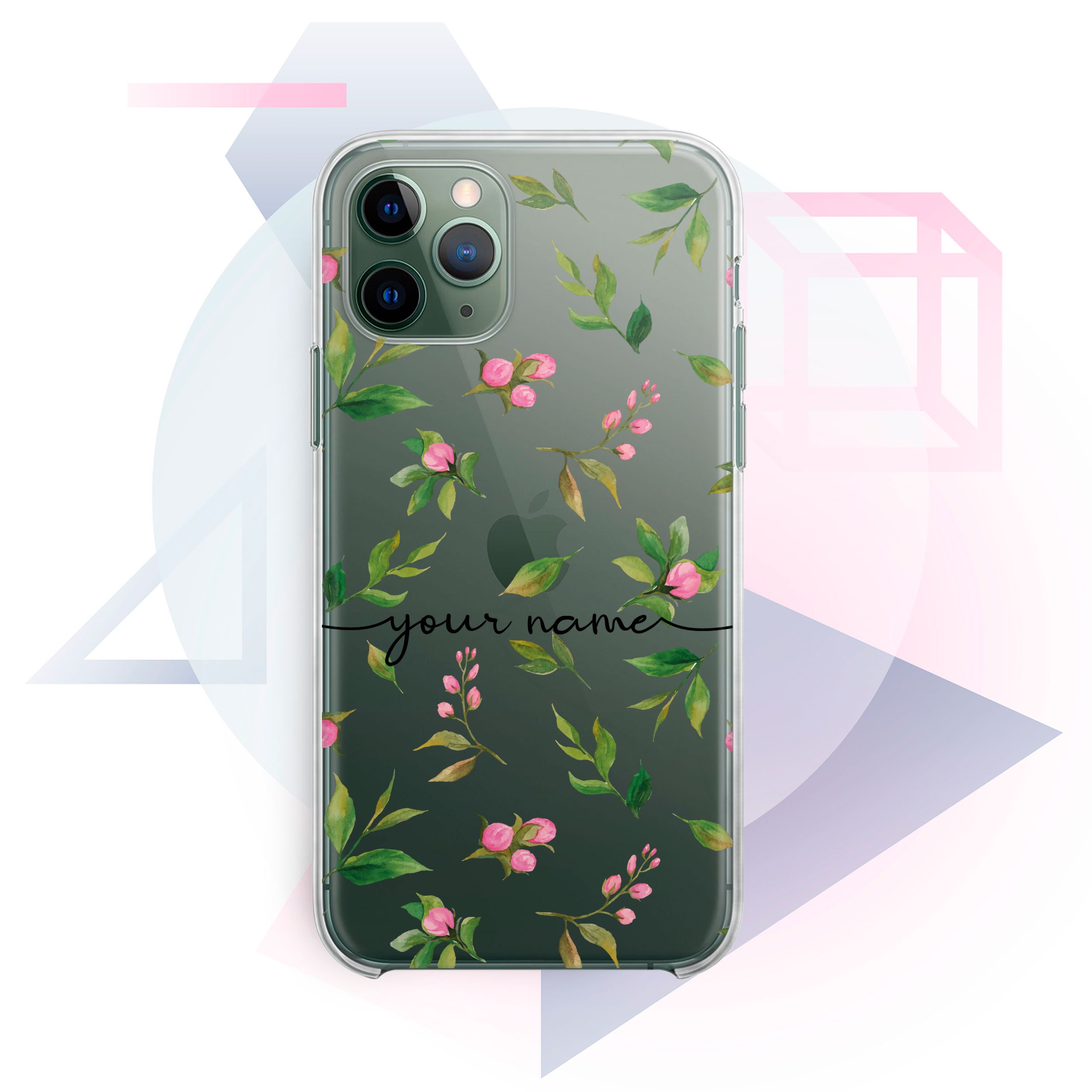 Bees And Wildflowers IPhone 13 Pro Max Case - Dark Blue Floral Protective Case