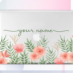 Monogram MacBook Air 11 geval gepersonaliseerde MacBook geval MacBook Pro 13 cover bloemen MacBook Pro 15 geval MacBook Retina 15 harde geval GA0014