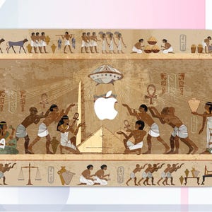 Alien Egyptian Ancient Hard Case Macbook Pro 13 16 15 inch 2022 Art Egypt Macbook Vintage case  Macbook Pro 16 for Men Painted Stone GA0500