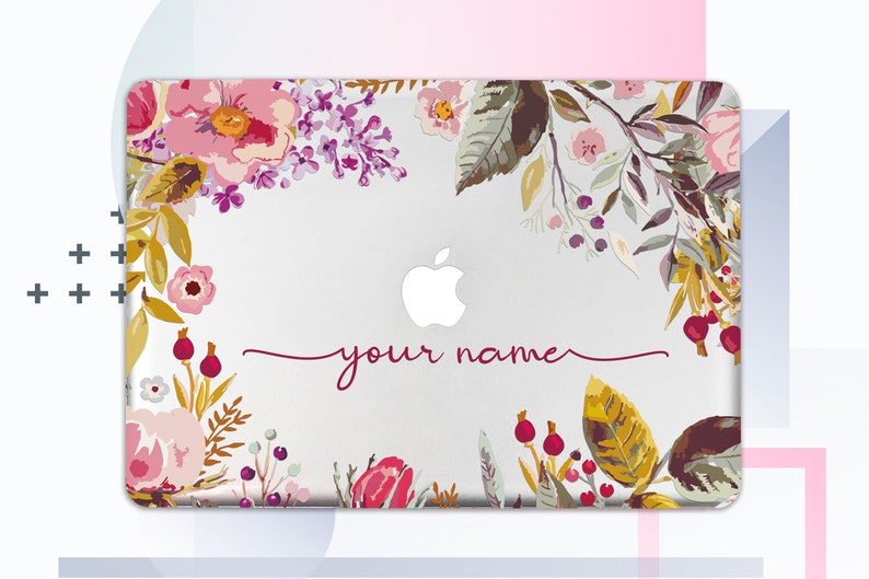 Floral Custom Name Macbook Pro 16 Inch Hard Case 2017 Macbook Etsy Australia