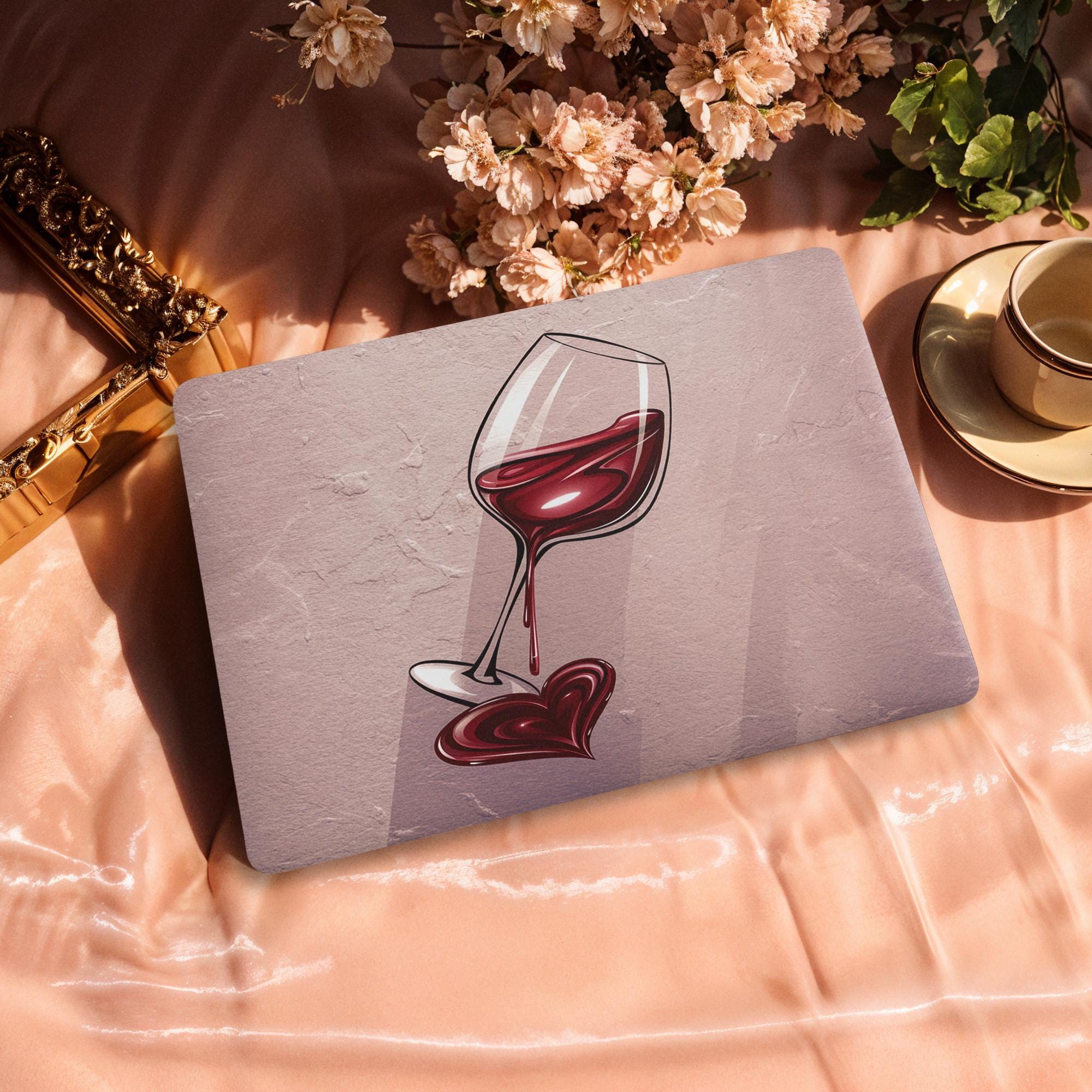 Unique MacBook Case with Romantic Accent, Valentine's Day Gift Idea, Practical Laptop Accessory.