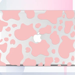 Cow Print Macbook 16 2022 Case Pro Macbook Air M2 Case Touch Id Macbook Pro 13 A2338 Pink Print Macbook Pro 14 2020 A2337 Air 13 GA0482