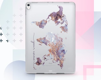 World Map 6th Gen iPad Mini Case iPad Pro 12.9 2021 Case Marble iPad 10.2 Case iPad Pro 11.4 2021 Case iPad 8 Gen Protective Case GA0122