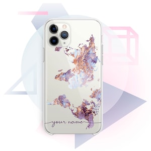 Funda para iPhone 13 Pro Max con mapa del mundo Funda personalizada para iPhone 13 Pro Funda con mapa del mundo jaspeado para iPhone 13 Funda para iPhone 12 Pro Max para iPhone 12 GA0075
