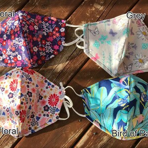 Gezichtsmasker met neusdraadje en filterzakje Herbruikbaar masker, wasbaar katoen, filterzakje voor volwassenen en kinderen, verstelbaar oorhaakje