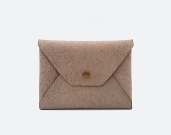 Grey Cork Waist Bag, Minimalist Envelope Purse, Hip Bag, Fanny Pack, Cork Belt Bag, Hip Pack