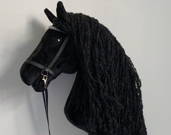 black stick horse