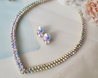 Necklace Earrings Ballroom Latin Dance Accessory Jewelry Rhinestone Dancing Costume Competition