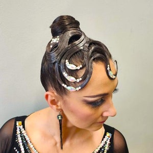 Hairpiece Ballroom Jewelry Latin Dance Hair Dress Accessory Rhinestone Dancing Costume Competition Hairstyle