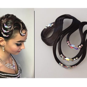 Hairpiece Ballroom Jewelry Latin Dance Hair Dress Accessory Rhinestone Dancing Costume Competition Hairstyle