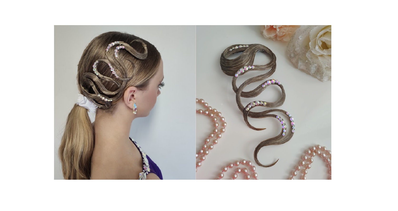 Ponytail Rhinestone Fringe, Ponytail Beads, Ponytail Extension, Hair Clips, Hair Clips Wedding, Rhinestone Hair Clip, Hair Accessories
