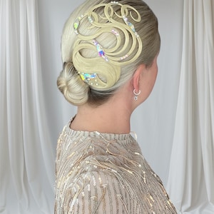 Hairpiece Ballroom Jewelry Latin Dance Hair Dress Accessory Rhinestone Dancing Costume Competition Hairstyle