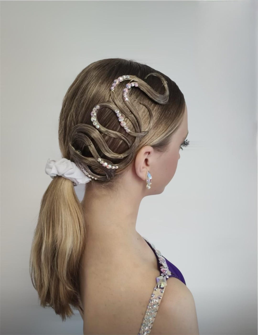 Haarknoten-Netzhalter Für Damen & Mädchen - Mit Kunstperlen Und Strass, Schwarz, Für Ballett & Tanz