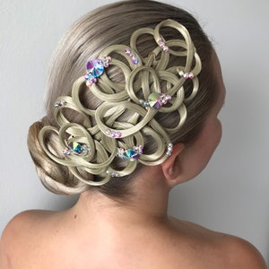 Hairpiece Ballroom Jewelry Latin Dance Hair Dress Accessory Rhinestone Dancing Costume Competition Hairstyle