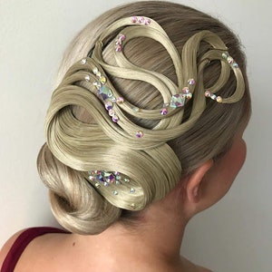 Hairpiece Ballroom Jewelry Latin Dance Hair Dress Accessory Rhinestone Dancing Costume Competition Hairstyle