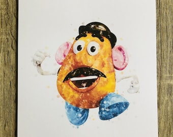 Toy Story Mr Potato Head Woody Buzz Lightyear Jessie Watercolour Print DIGITAL DOWNLOAD