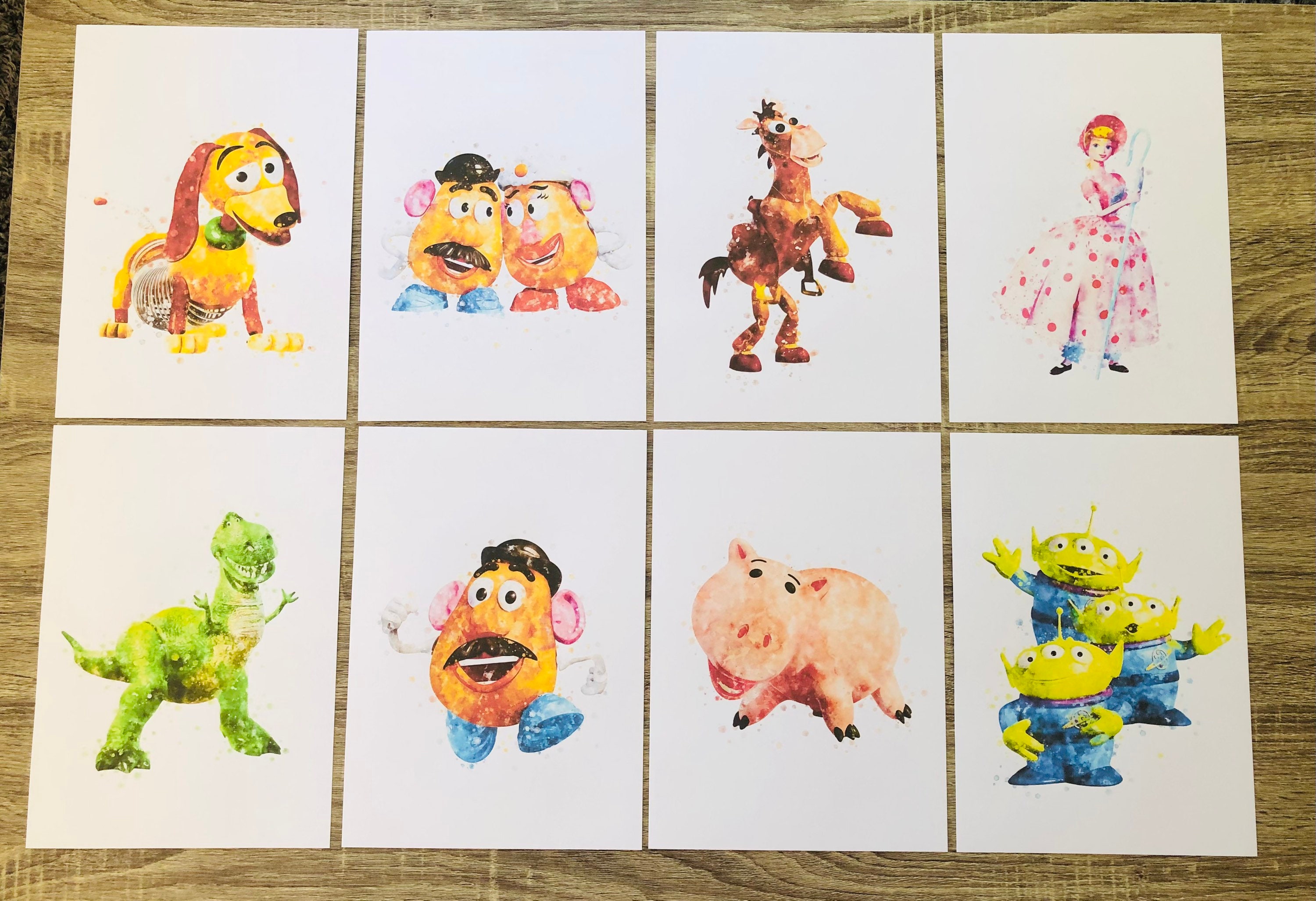 A4 Disney Toy Story Rex Hamm Slinky Bo Peep Mr Mrs Potato Head