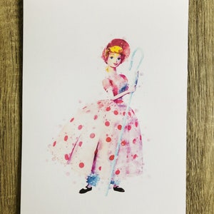 Toy Story BoPeep Little Bo Peep Sheep Woody Buzz Lightyear Jessie Watercolour Print DIGITAL DOWNLOAD