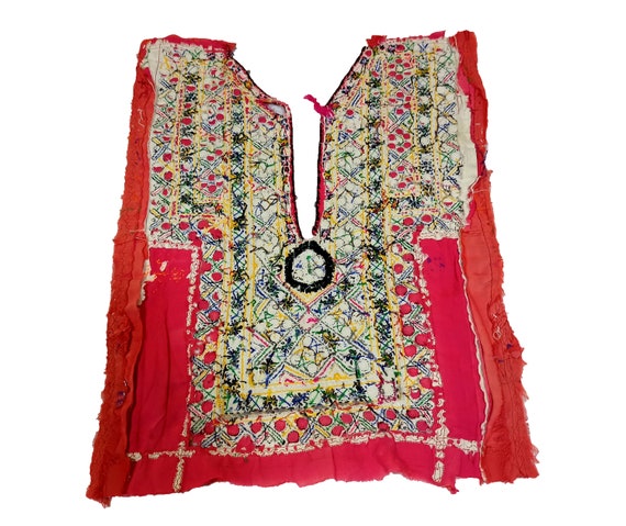 Banjara Yoke,afghani patch Mirror Work Hand Embro… - image 8