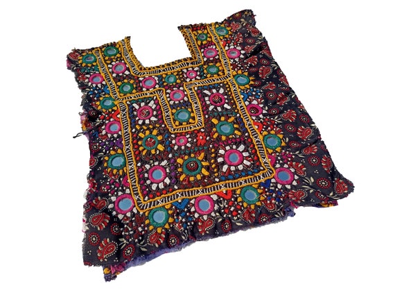 Banjara Yoke,afghani patch Mirror Work Hand Embro… - image 5