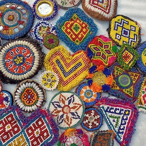 Mix Patches big lot 500+ banjara Yoke,afghani patch Mirror Work Hand Embroidered Neck Yoke,Vintage Banjara Neck Yoke Handmade Patch Traditi