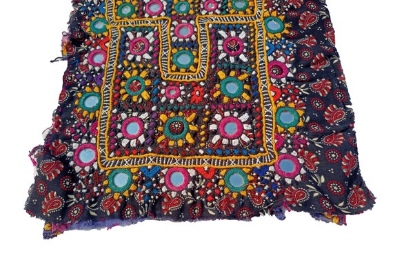 Banjara Yoke,afghani patch Mirror Work Hand Embro… - image 3