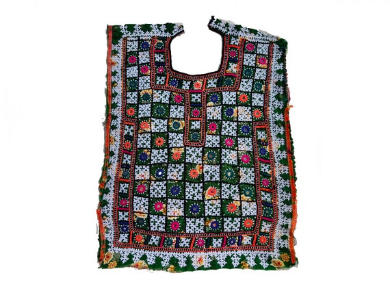 Banjara Yoke,afghani patch Mirror Work Hand Embro… - image 3