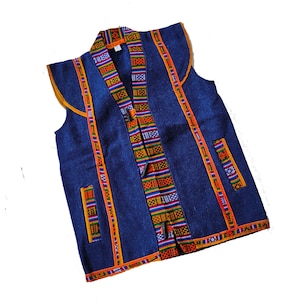 Kids Banjara Embroidered Vest: Vintage Tribal Zari Jacket