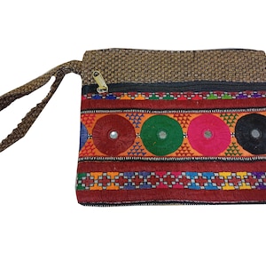Bolso banjara, bolso bordado, bolso afgano, bolso de mano bohemio con borlas tribales hecho a mano, bolso de mano, hermoso bolso bohemio bordado con banjara para mujer