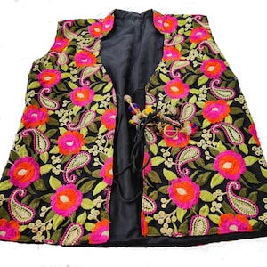 Banjara Embroidered Vest: Vintage Zari Keriya Jacket