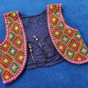 Vintage Banjara Embroidered Vest: Tribal Kutch Bohemian Jacket