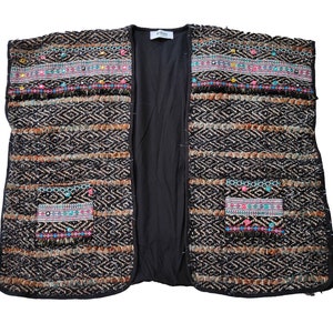 XXXL Gujarati Zari Embroidered Jacket: Vintage Banjara Tribal Coat