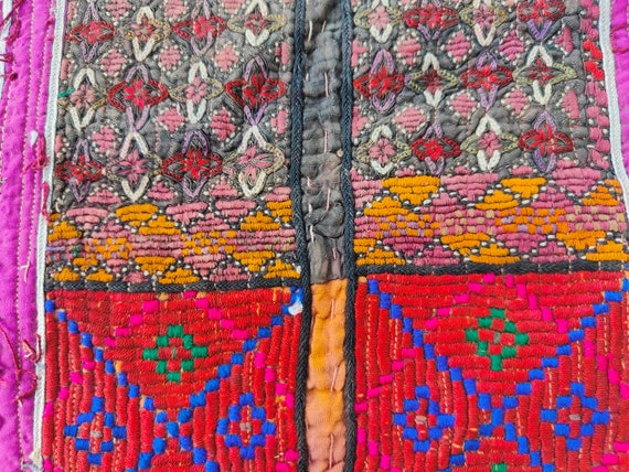 Banjara Yoke,afghani patch Mirror Work Hand Embro… - image 3