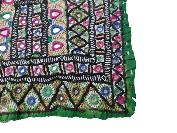 Banjara Yoke,afghani patch Mirror Work Hand Embro… - image 5