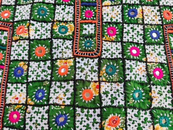 Banjara Yoke,afghani patch Mirror Work Hand Embro… - image 4