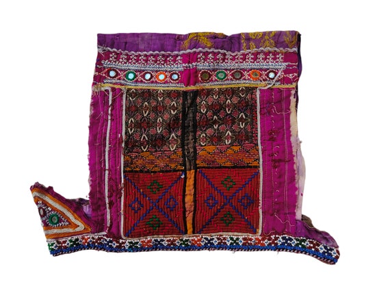 Banjara Yoke,afghani patch Mirror Work Hand Embro… - image 1