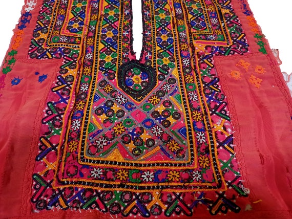 Banjara Yoke,afghani patch Mirror Work Hand Embro… - image 4