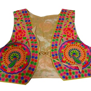 Vintage Banjara Embroidered Vest: Gujarati Zari Keriya Jacket