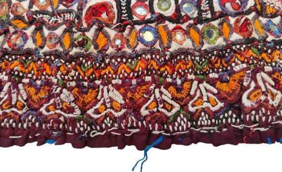 Banjara Yoke,afghani patch Mirror Work Hand Embro… - image 7