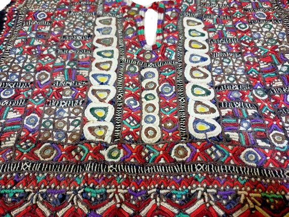 Banjara Yoke,afghani patch Mirror Work Hand Embro… - image 6