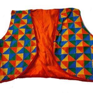 Vintage Banjara Embroidered Vest: Tribal Kutch Boho Jacket