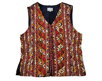 Chaleco bordado Banjara vintage: Chaqueta bohemia tribal de Kutch