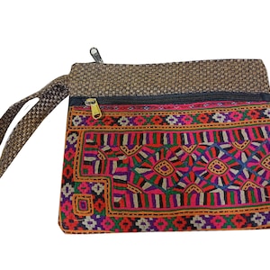 Bolso banjara, bolso bordado, bolso afgano, bolso de mano bohemio con borlas tribales hecho a mano, bolso de mano, hermoso bolso bohemio bordado con banjara para mujer